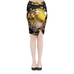 Christmas Crib Virgin Mary Joseph Jesus Christ Three Kings Baby Infant Jesus 4000 Midi Wrap Pencil Skirt by yoursparklingshop