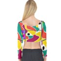 Colorful windows  Long Sleeve Crop Top View2