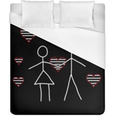 Couple In Love Duvet Cover (california King Size) by Valentinaart