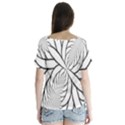 Fractal Symmetry Pattern Network Flutter Sleeve Top View2