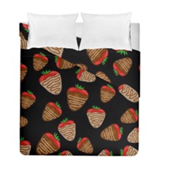 Chocolate Strawberries Pattern Duvet Cover Double Side (full/ Double Size) by Valentinaart