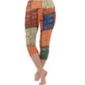 Blue White Orange And Brown Container Van Capri Yoga Leggings View4