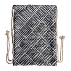 Grid Wire Mesh Stainless Rods Rods Raster Drawstring Bag (large) by Amaryn4rt