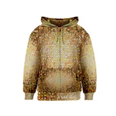 Yellow And Black Stained Glass Effect Kids  Zipper Hoodie by Amaryn4rt