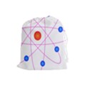 Atom Model Vector Clipart Drawstring Pouches (Large)  View1