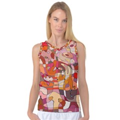 Abstract Abstraction Pattern Modern Women s Basketball Tank Top