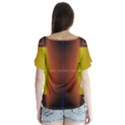 Abstract Painting Flutter Sleeve Top View2
