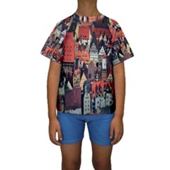 Tilt Shift Of Urban View During Daytime Kids  Short Sleeve Swimwear by Nexatart