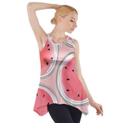 Cute Watermelon Side Drop Tank Tunic by Brittlevirginclothing