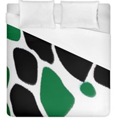 Green Black Digital Pattern Art Duvet Cover (king Size) by Nexatart
