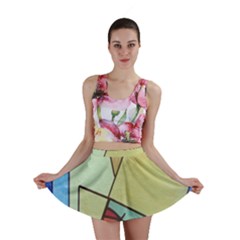Abstract Art Face Mini Skirt by Nexatart