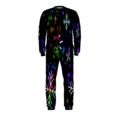Nowflakes Snow Winter Christmas Onepiece Jumpsuit (kids) by Nexatart