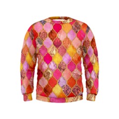 Warm Moroccan Mosaid Kids  Sweatshirt by Brittlevirginclothing