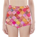 Warm moroccan mosaid High-Waisted Bikini Bottoms View1