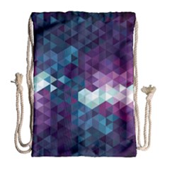 Geo Thunderstorm Drawstring Bag (large) by electrogiraffe