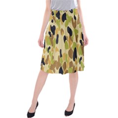 Army Camouflage Pattern Midi Beach Skirt by Nexatart