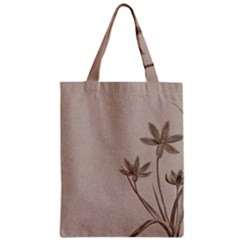 Background Vintage Drawing Sepia Zipper Classic Tote Bag