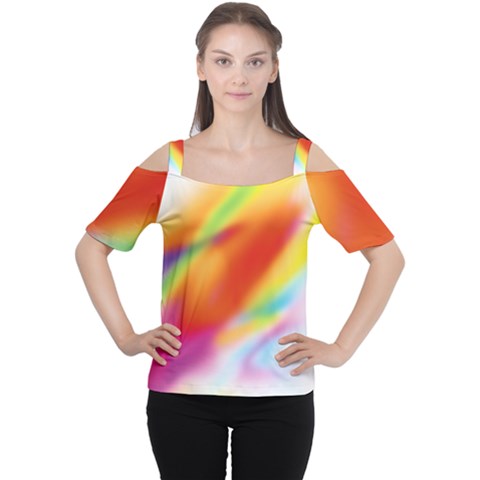 Blur Color Colorful Background Women s Cutout Shoulder Tee by Nexatart