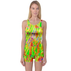 Cheerful Phantasmagoric Pattern One Piece Boyleg Swimsuit by Nexatart