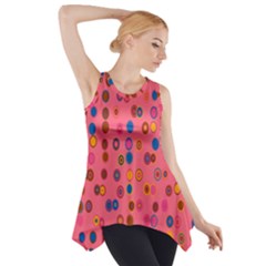 Circles Abstract Circle Colors Side Drop Tank Tunic