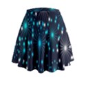 Digitally Created Snowflake Pattern Mini Flare Skirt View2