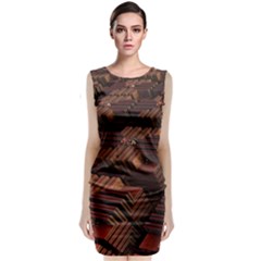 Fractal 3d Render Futuristic Classic Sleeveless Midi Dress by Nexatart