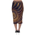 Fractal Spiral Endless Mathematics Velvet Midi Pencil Skirt View2