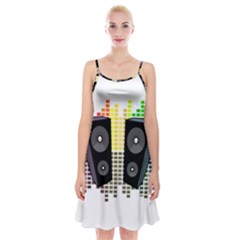 Loudspeakers - Transparent Spaghetti Strap Velvet Dress by Valentinaart