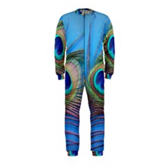 Peacock Feather Blue Green Bright Onepiece Jumpsuit (kids) by Amaryn4rt