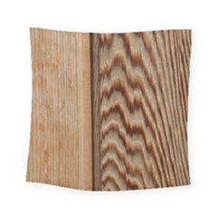 Wood Grain Texture Brown Square Tapestry (small)