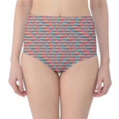 Background Abstract Colorful High-waist Bikini Bottoms