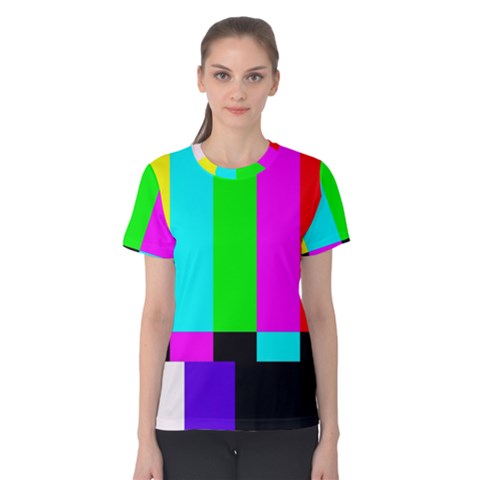 Color Bars & Tones Women s Cotton Tee by Simbadda