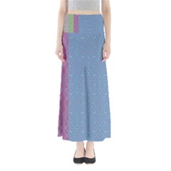 Fine Line Pattern Background Vector Maxi Skirts by Simbadda
