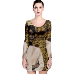 Audrey Hepburn Long Sleeve Velvet Bodycon Dress by Valentinaart