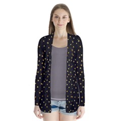 Grunge Retro Pattern Black Triangles Cardigans
