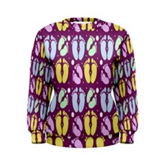Baby Feet Patterned Backing Paper Pattern Women s Sweatshirt by Simbadda