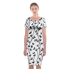 Pattern Classic Short Sleeve Midi Dress by Valentinaart