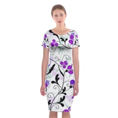 Floral Pattern Classic Short Sleeve Midi Dress by Valentinaart