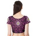 Cool Fractal Short Sleeve Crop Top (Tight Fit) View2