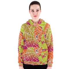 Orange Guy Spider Web Women s Zipper Hoodie by Simbadda