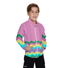 Easter Chevron Pattern Stripes Wind Breaker (kids) by Amaryn4rt