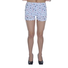 Cute Flamingos And  Leaves Pattern Skinny Shorts by TastefulDesigns