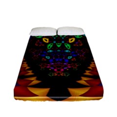 Symmetric Fractal Image In 3d Glass Frame Fitted Sheet (full/ Double Size) by Simbadda