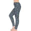 Blue Hedgehogs in the Night Forest Pattern Women s Leggings View3