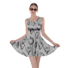 Gray Ghost Halloween Skater Dress