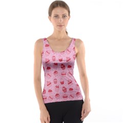 Pink Pattern With Sweet Cupcakes Tank Top by CoolDesigns