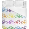 Rainbow Colors Bright Colorful Bicycles Wallpaper Background Duvet Cover (California King Size) View1