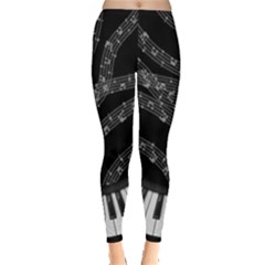 Music Note Leggings  by PattyVilleDesigns