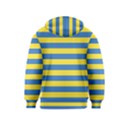 Horizontal Blue Yellow Line Kids  Pullover Hoodie View2