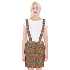 Typographic Graffiti Pattern Suspender Skirt by dflcprintsclothing